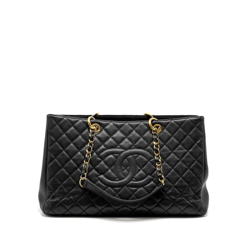 CHANEL GRAND SHOPPING TOTE BAG XL CAVIAR BLACK GHW