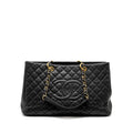 CHANEL GRAND SHOPPING TOTE BAG XL CAVIAR BLACK GHW