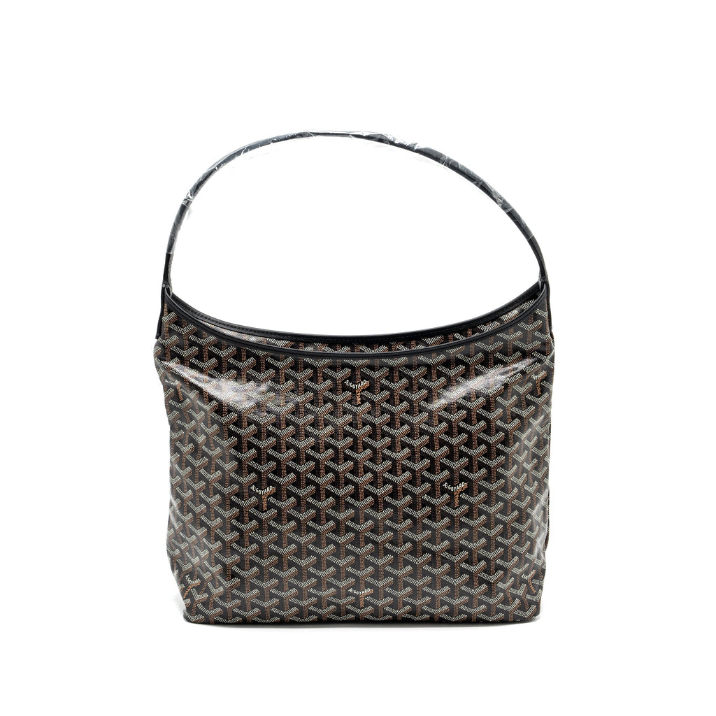 GOYARD BOHEME HOBO BAG GOYARDLINE CANVAS BLACK SHW