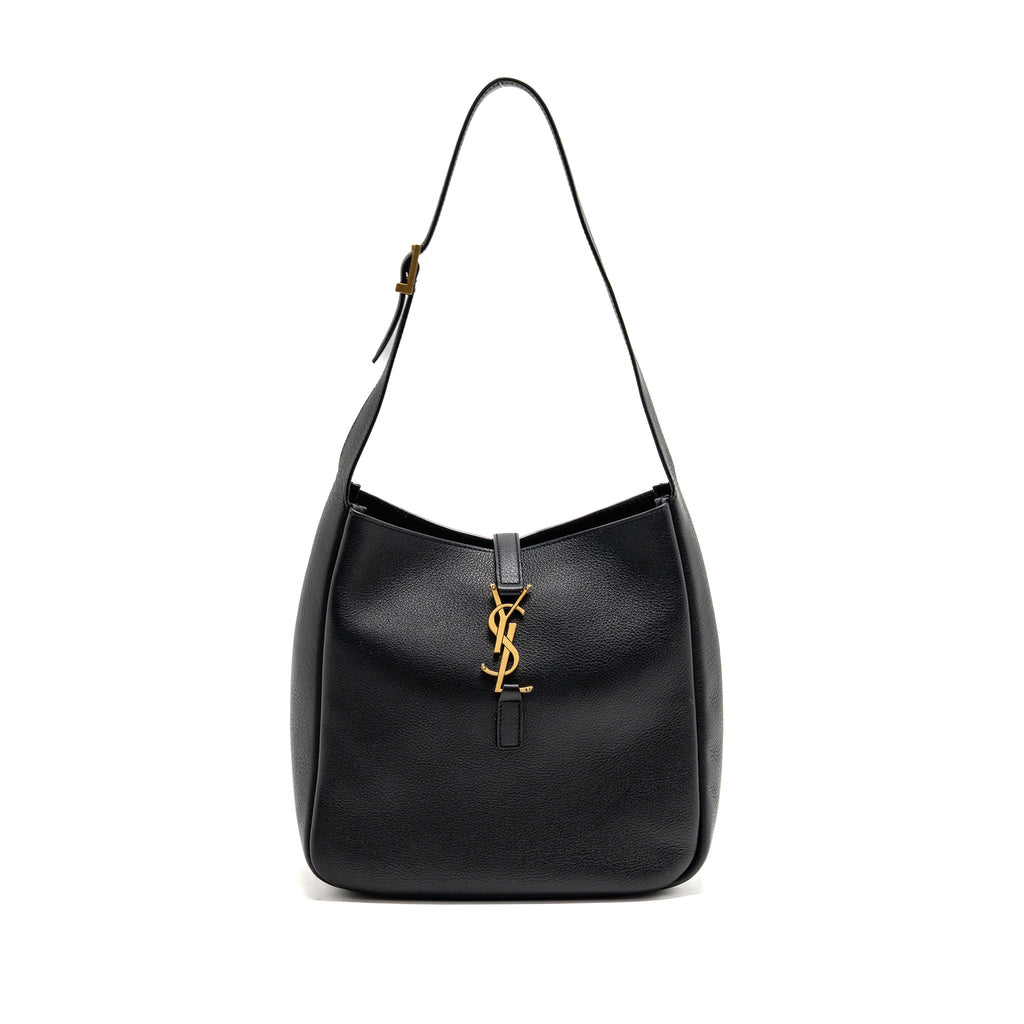 SAINT LAURENT LE 5 A 7 SOFT SMALL BAG CALFSKIN BLACK GHW