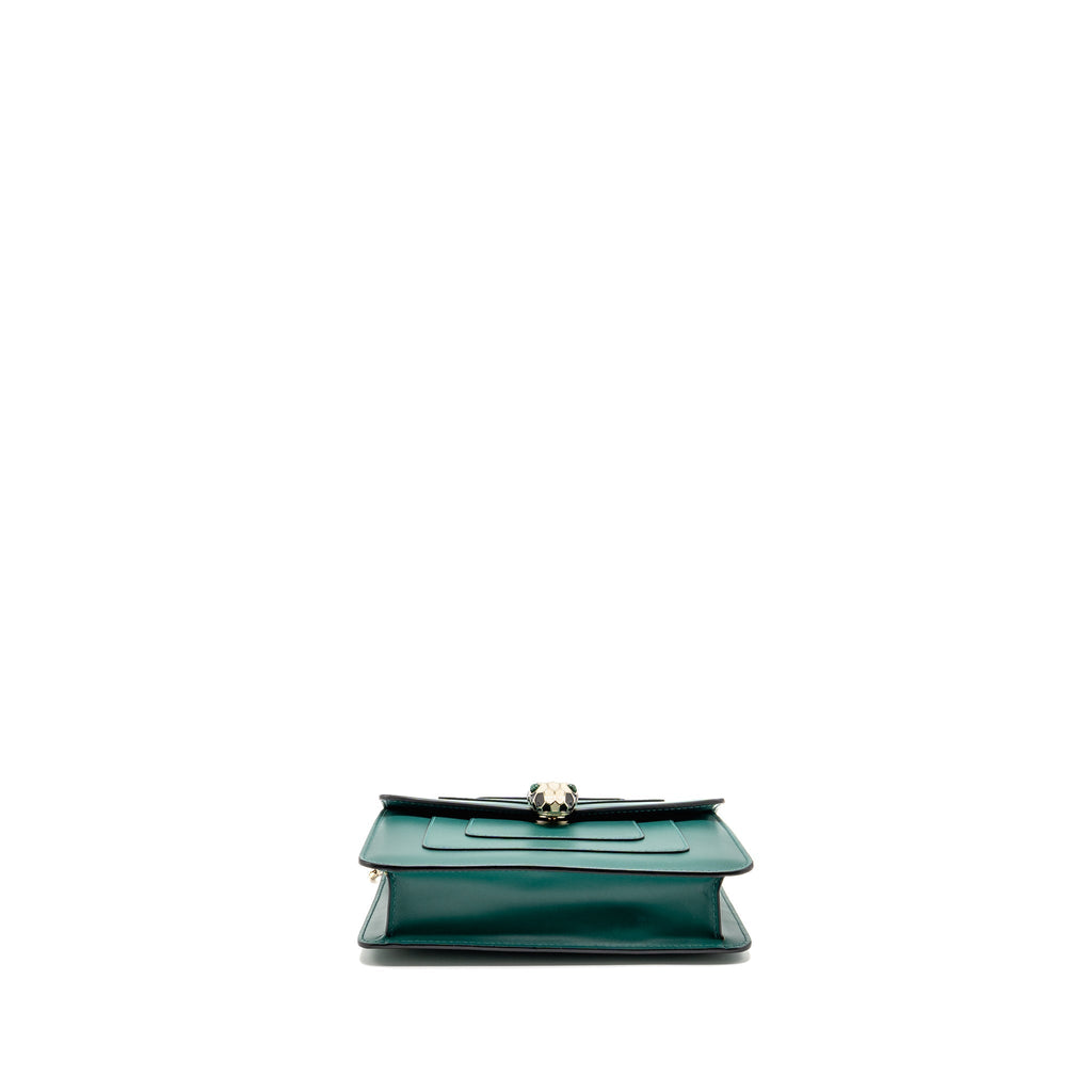 BVLGARI SERPENTI FOREVER CROSSBODY BAG CALFSKIN GREEN LGHW