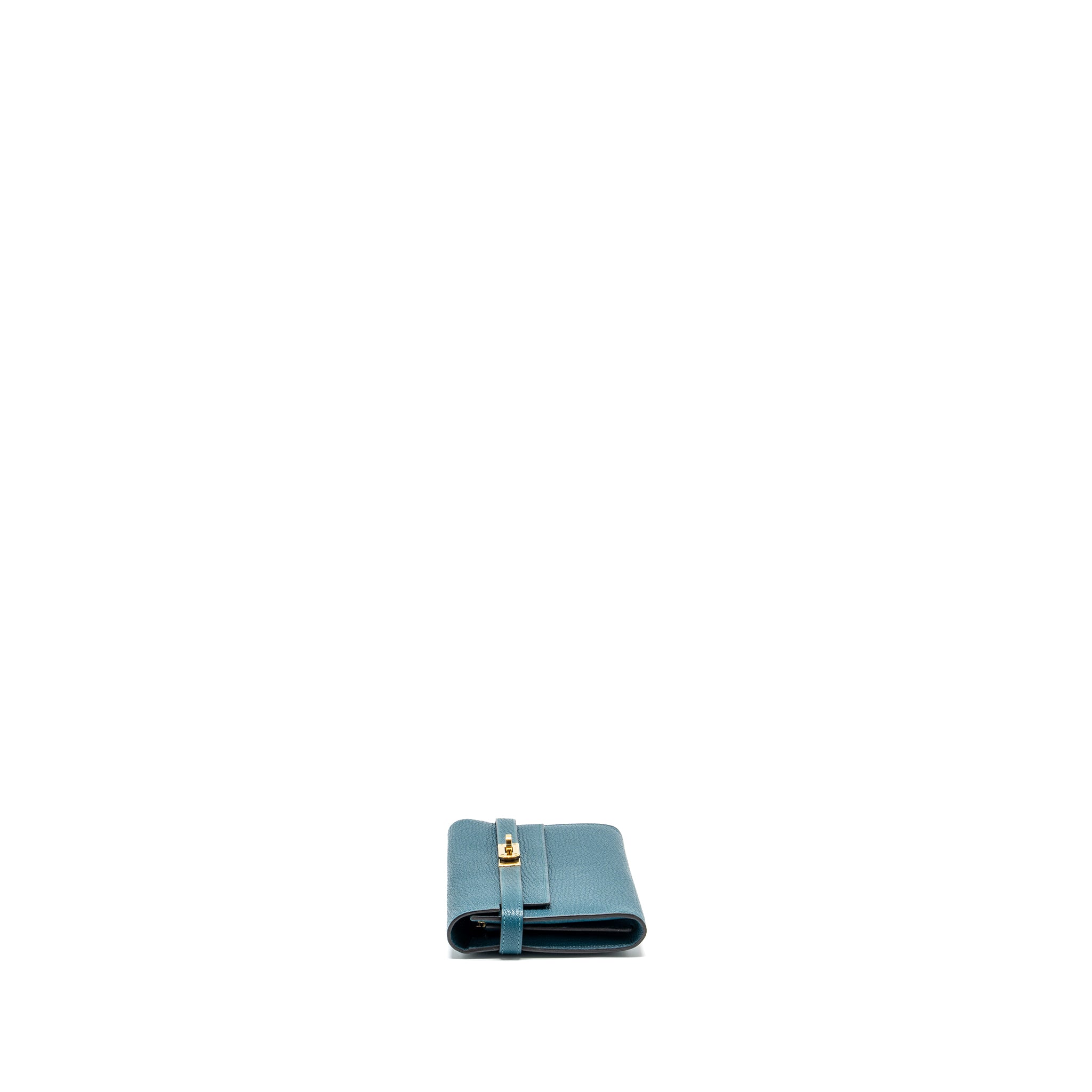 HERMES KELLY LONG WALLET CHÈVRE MYSORE VERT CYPRES GHW