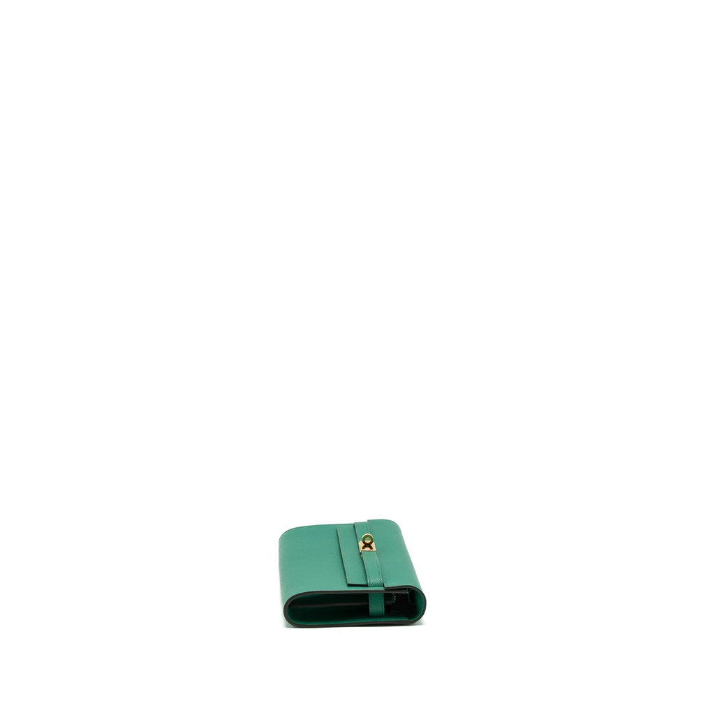 HERMES CLASSIC KELLY TO GO EPSOM 06 VERT JADE GHW