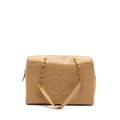 CHANEL VINTAGE TOTE BAG CAVIAR BEIGE GHW