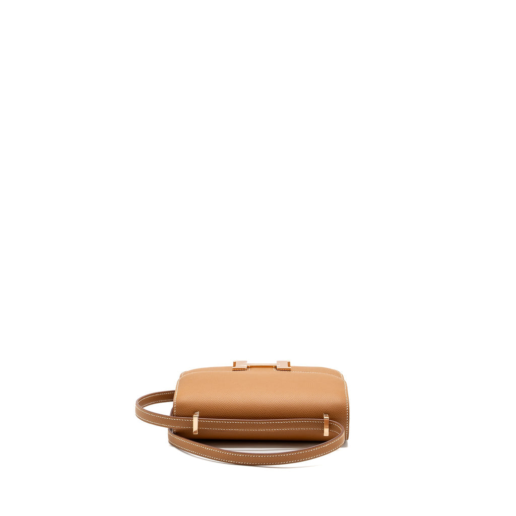 HERMES MINI CONSTANCE EPSOM GOLD RGHW