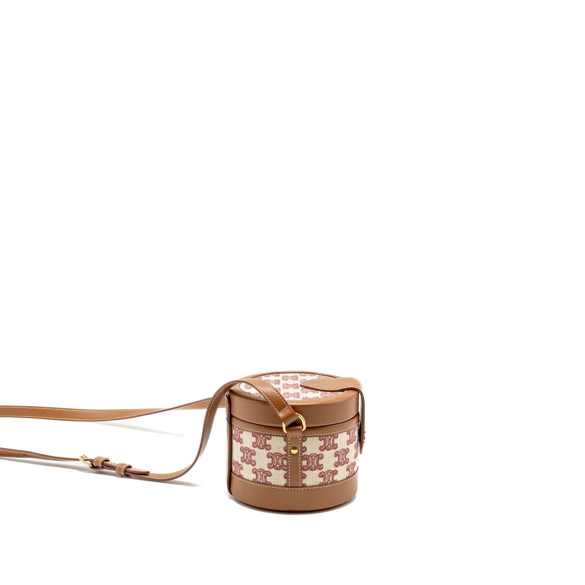 CELINE VANITY BOX BAG CANVAS/ CALFSKIN LEATHER MULTICOLOR GHW