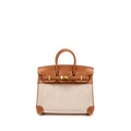 HERMES BIRKIN 25 TOILE H CANVAS / SWIFT LEATHER ECRU-BEIGE / GOLD GHW