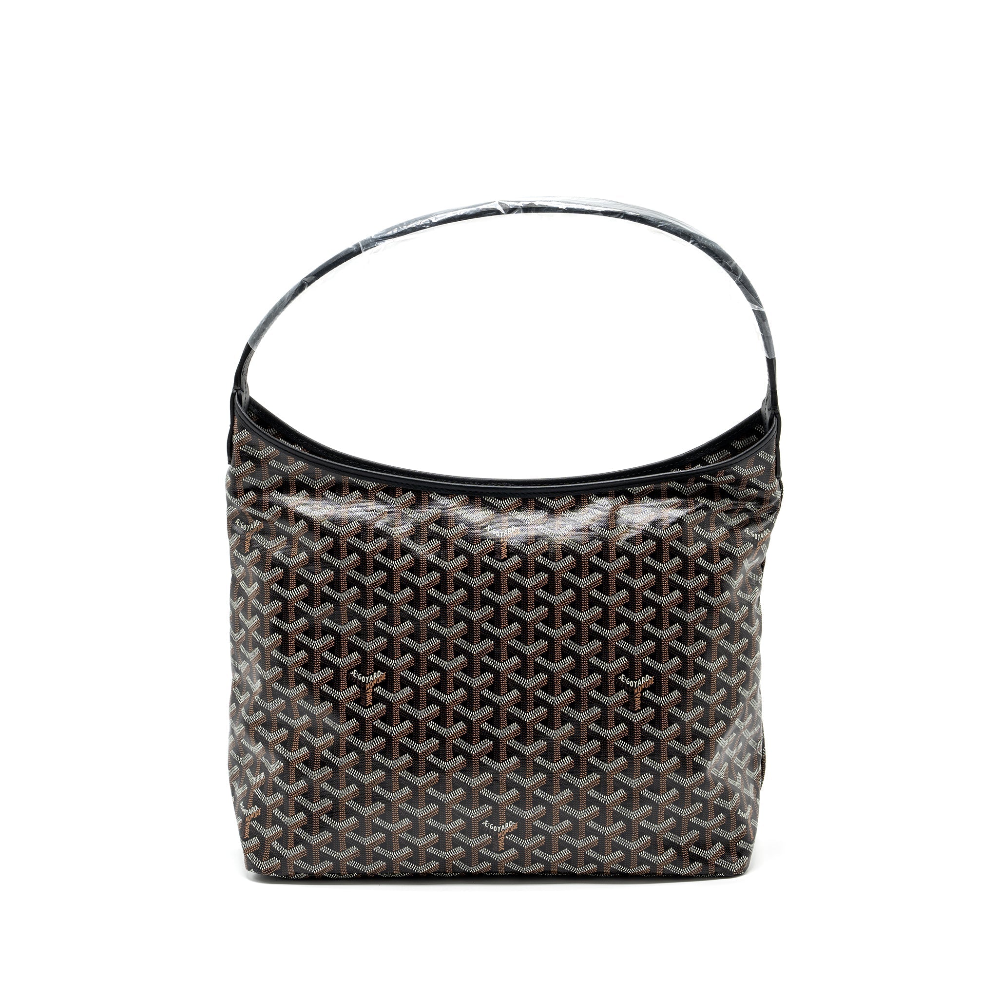 GOYARD BOHEME HOBO BAG GOYARDLINE CANVAS BLACK SHW