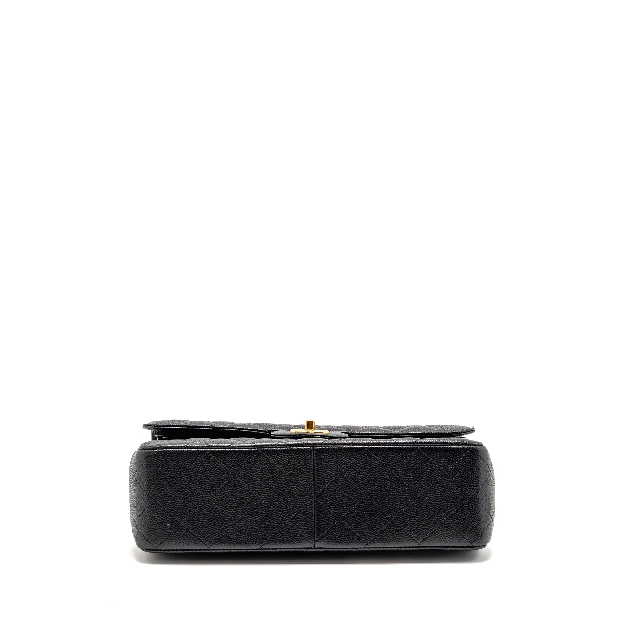 CHANEL JUMBO CLASSIC DOUBLE FLAP BAG CAVIAR BLACK GHW