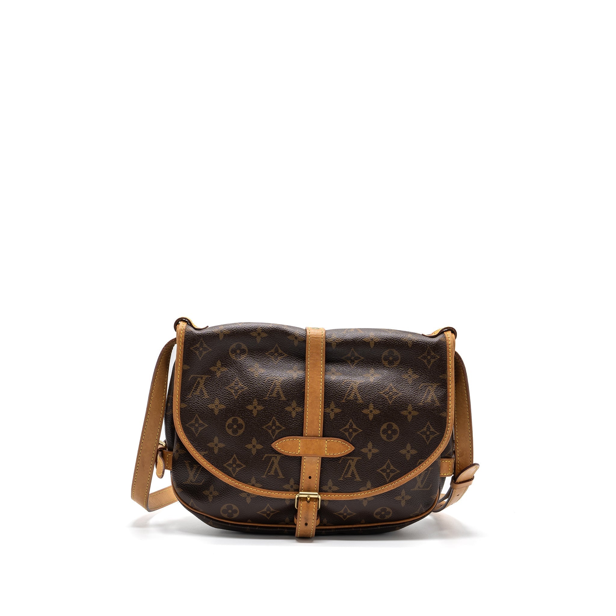 LOUIS VUITTON VINTAGE SAUMUR BAG MONOGRAM CANVAS GHW