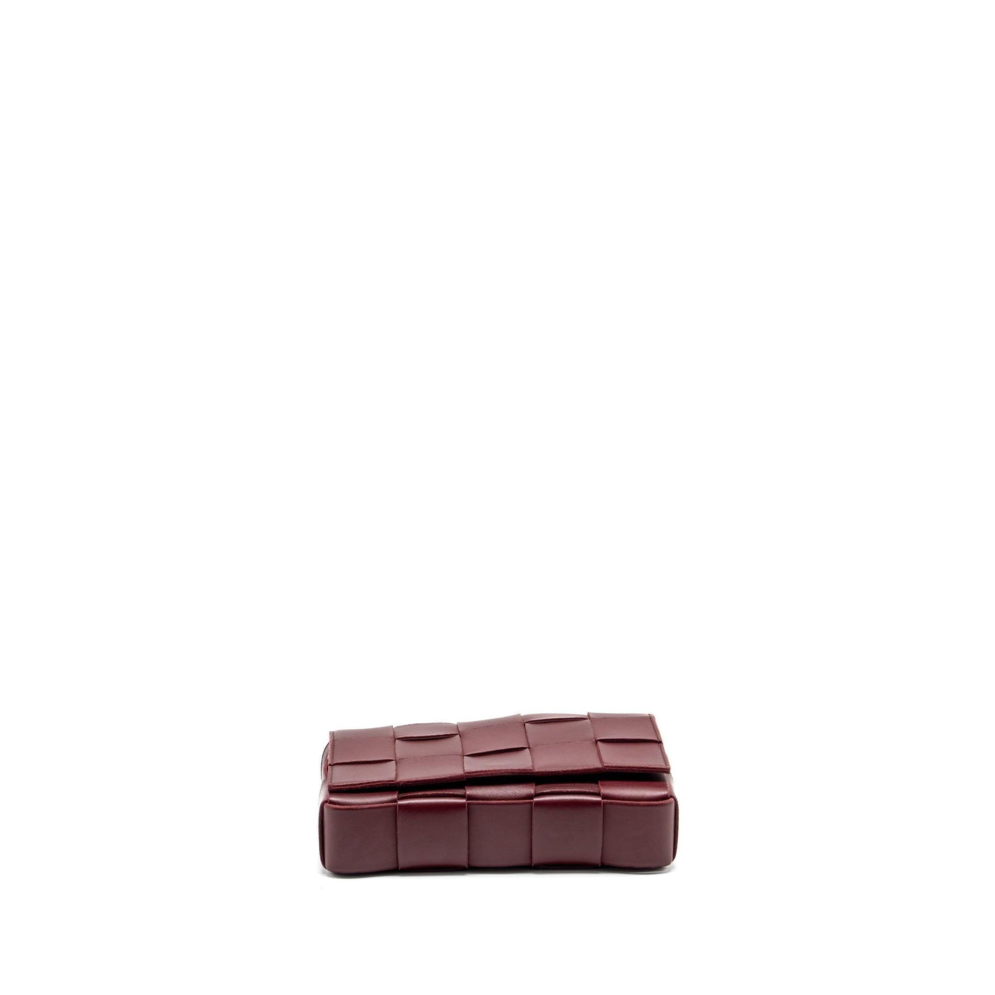 BOTTEGA VENETA CLASSIC CASSETTE BAG LAMBSKIN BURGUNDY GHW