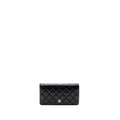 CHANEL LONG WALLET LAMBSKIN BLACK SHW