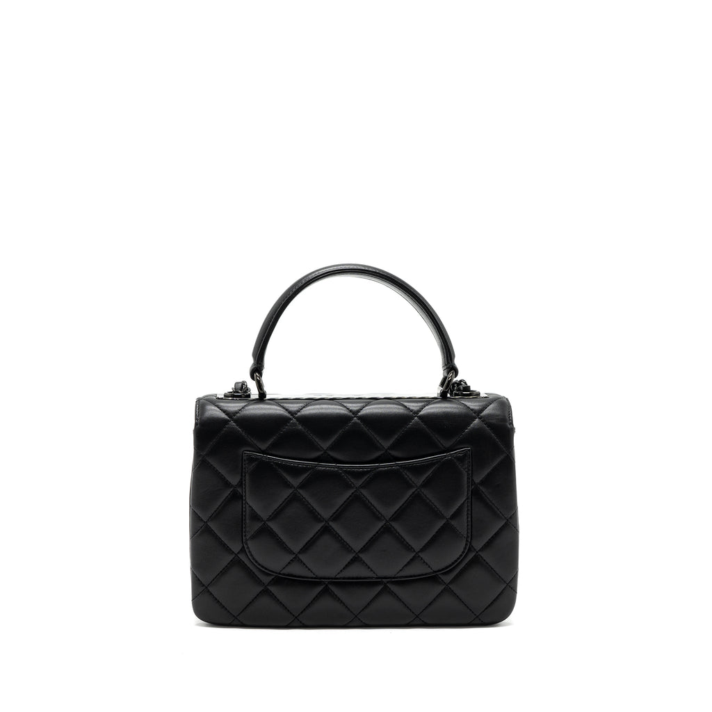 CHANEL SMALL TRENDY CC FLAP BAG LAMBSKIN SO BLACK(MICROCHIP)