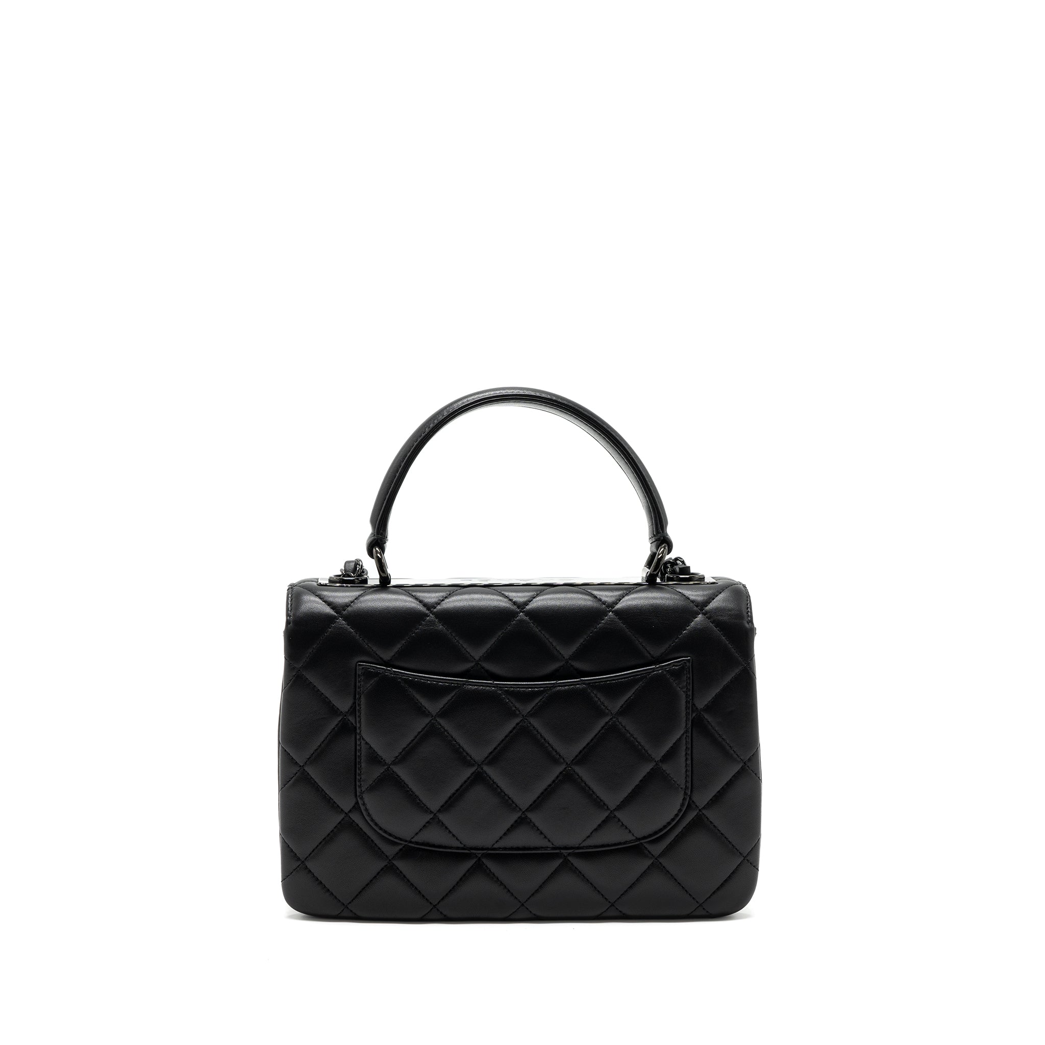 CHANEL SMALL TRENDY CC FLAP BAG LAMBSKIN SO BLACK(MICROCHIP)