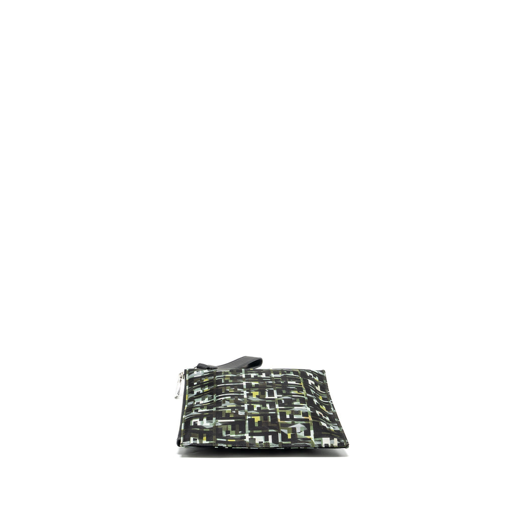 FENDI FF CAMOUFLAGE CLUTCH NYLON/LEATHER MULTICOLOUR SHW