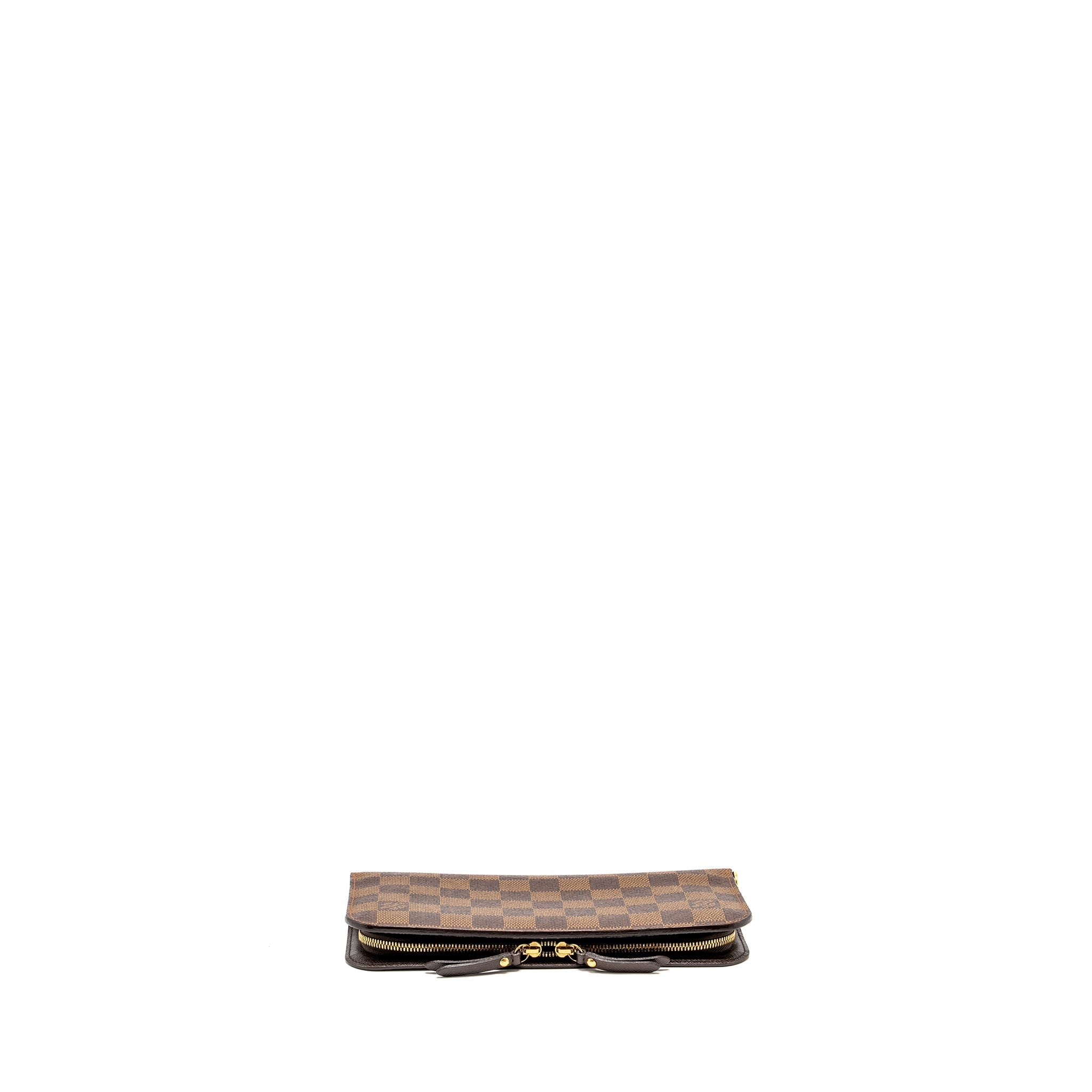 LOUIS VUITTON FOLD WALLET DAMIER EBENE CANVAS GHW
