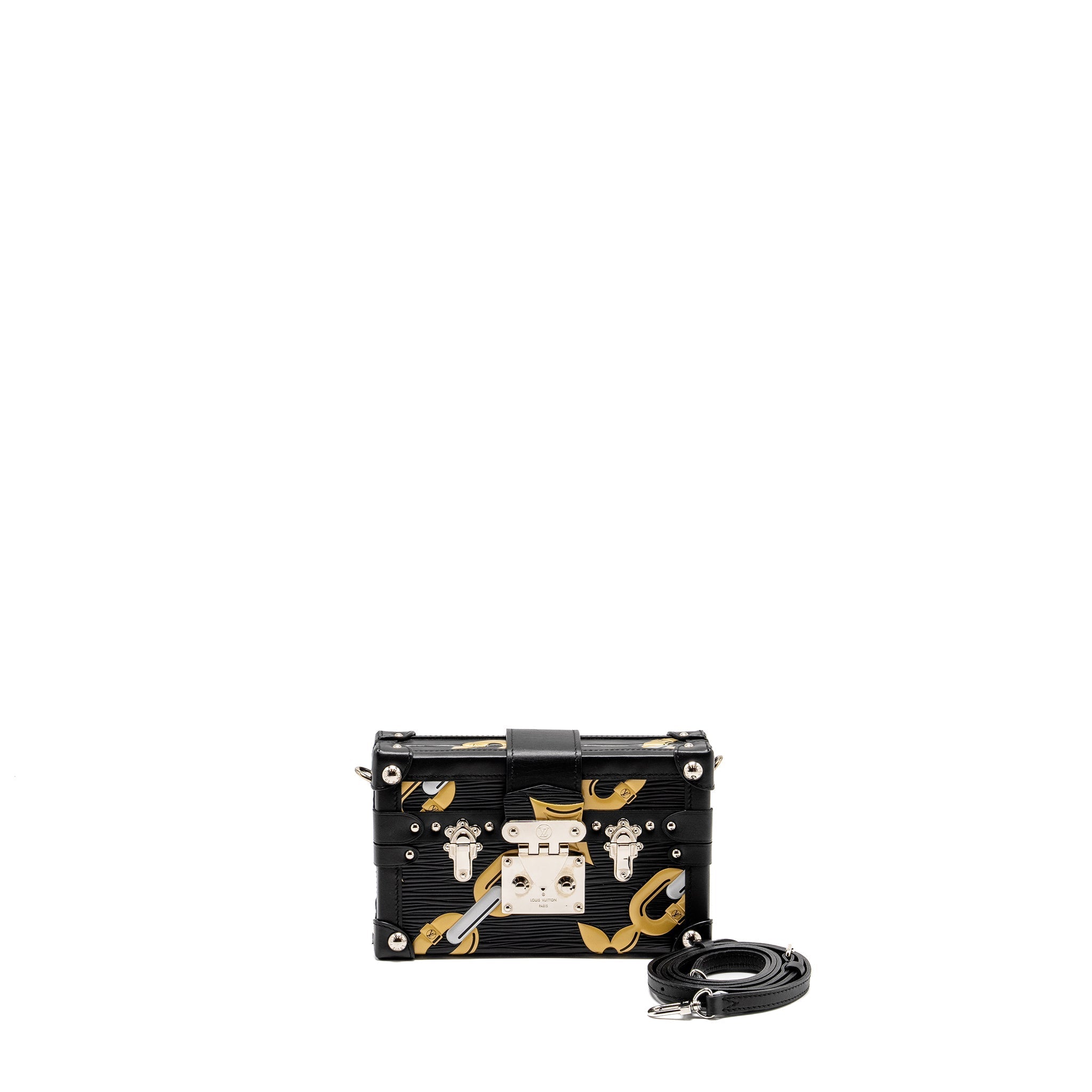 LOUIS VUITTON PETITE MALLE EPI BLACK/ GOLD SHW