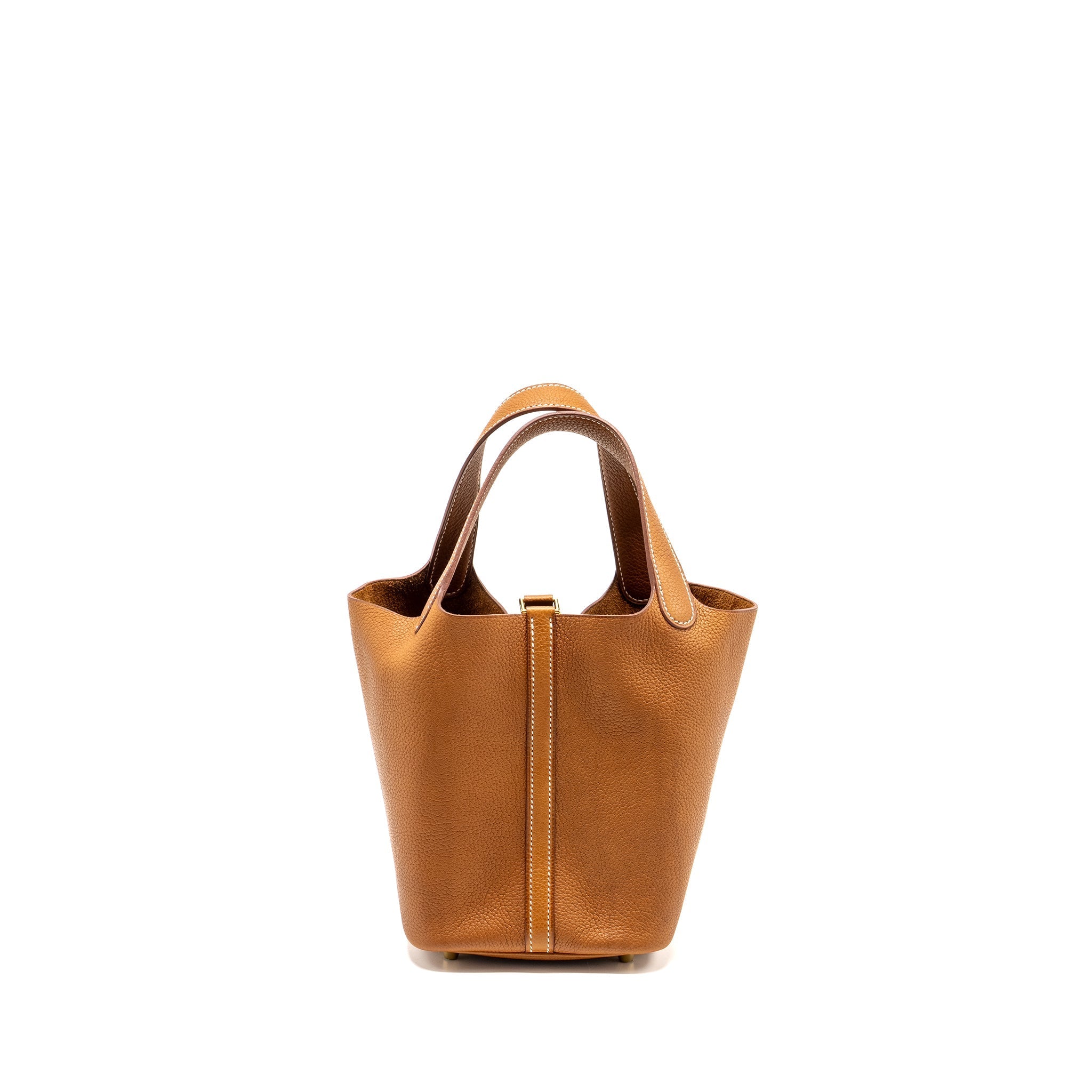 HERMES PICOTIN 18 LOCK BAG BARENIA FAUBOURG FAUVE GHW