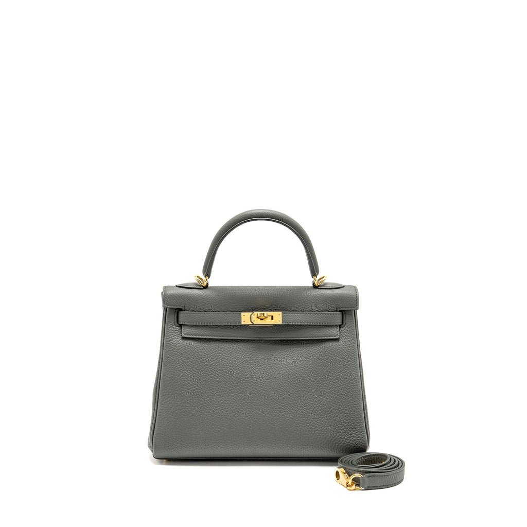 HERMES KELLY 25 TOGO VERT AMANDE GHW