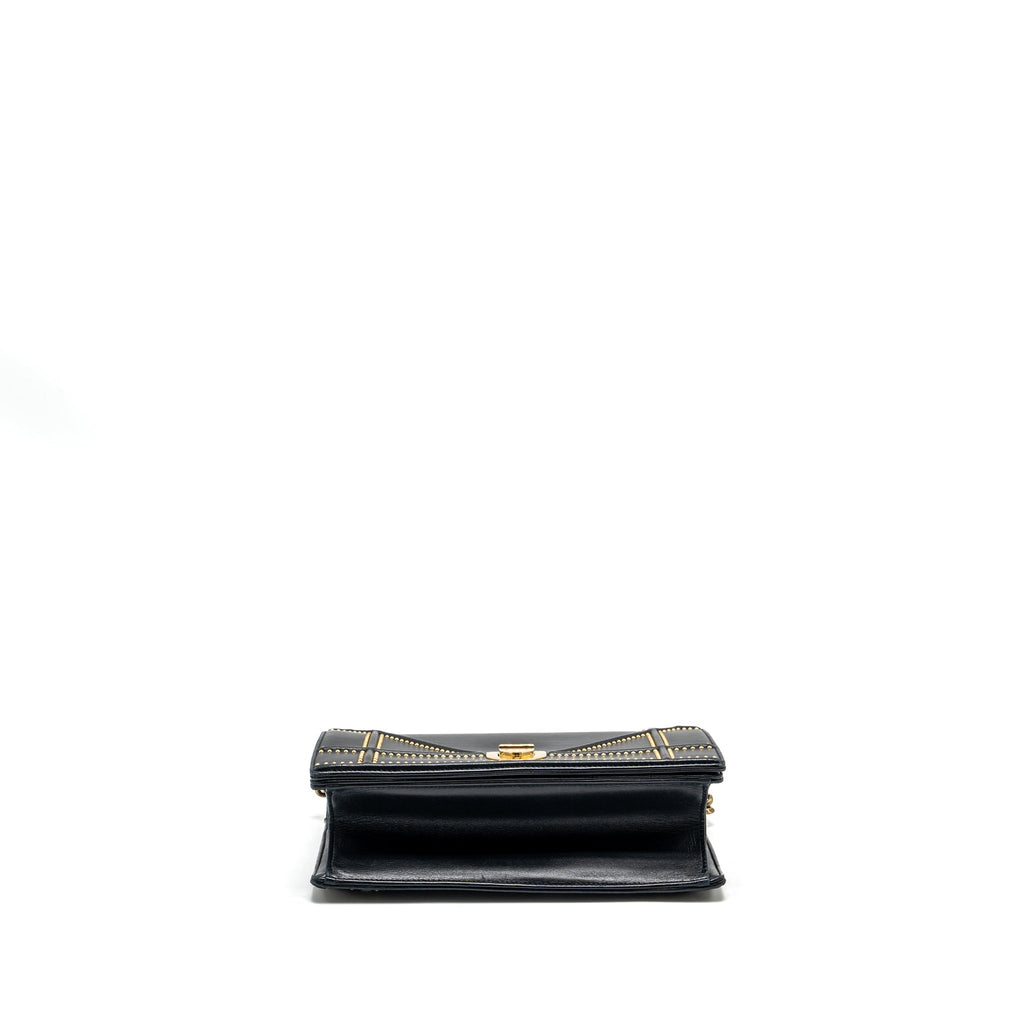DIOR MEDIUM STUDDED DIORAMA LAMBSKIN BLACK GHW