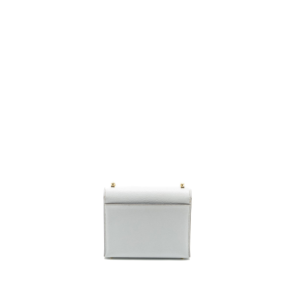 HERMES MINI VERROU CHEVRE MYSORE BLUE BRUME GHW