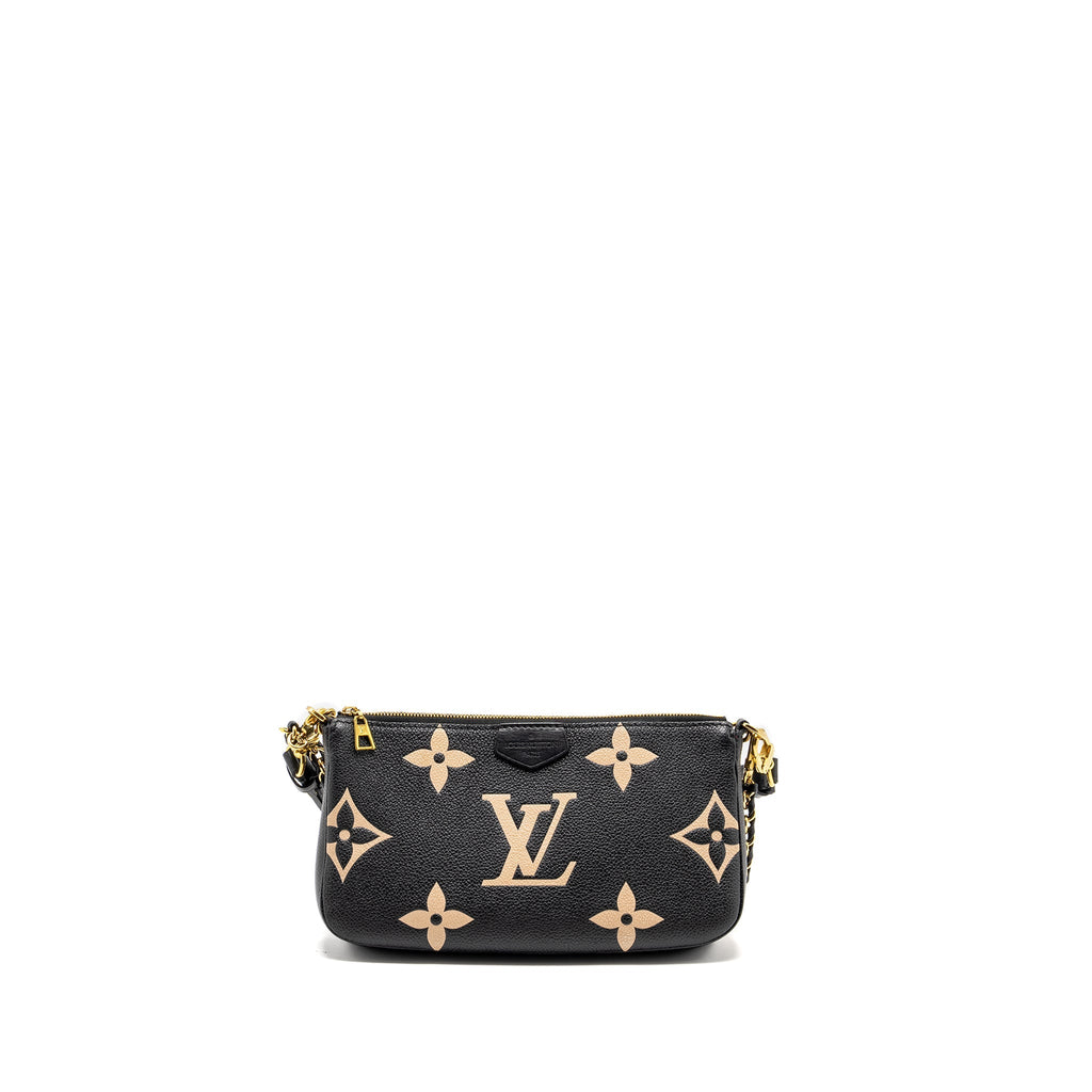 LOUIS VUITTON MULTI POCHETTE ACCESSORIES BICOLOUR MONOGRAM EMPREINTE GHW