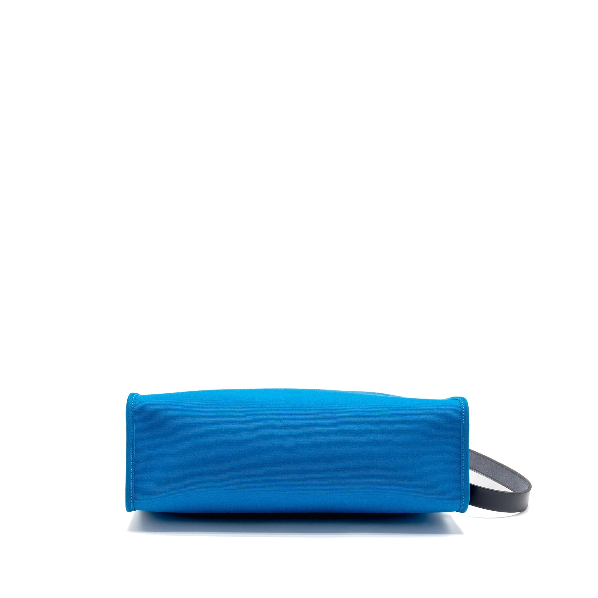 HERMES HERBAG 31 ZIP BAG CANVAS/HUNTER BLUE SHW