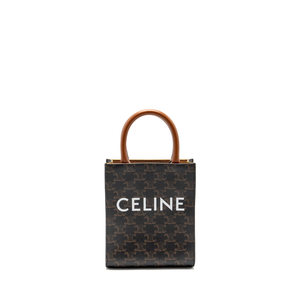 CELINE MINI VERTICAL CABAS TRIOMPHE CANVAS GHW