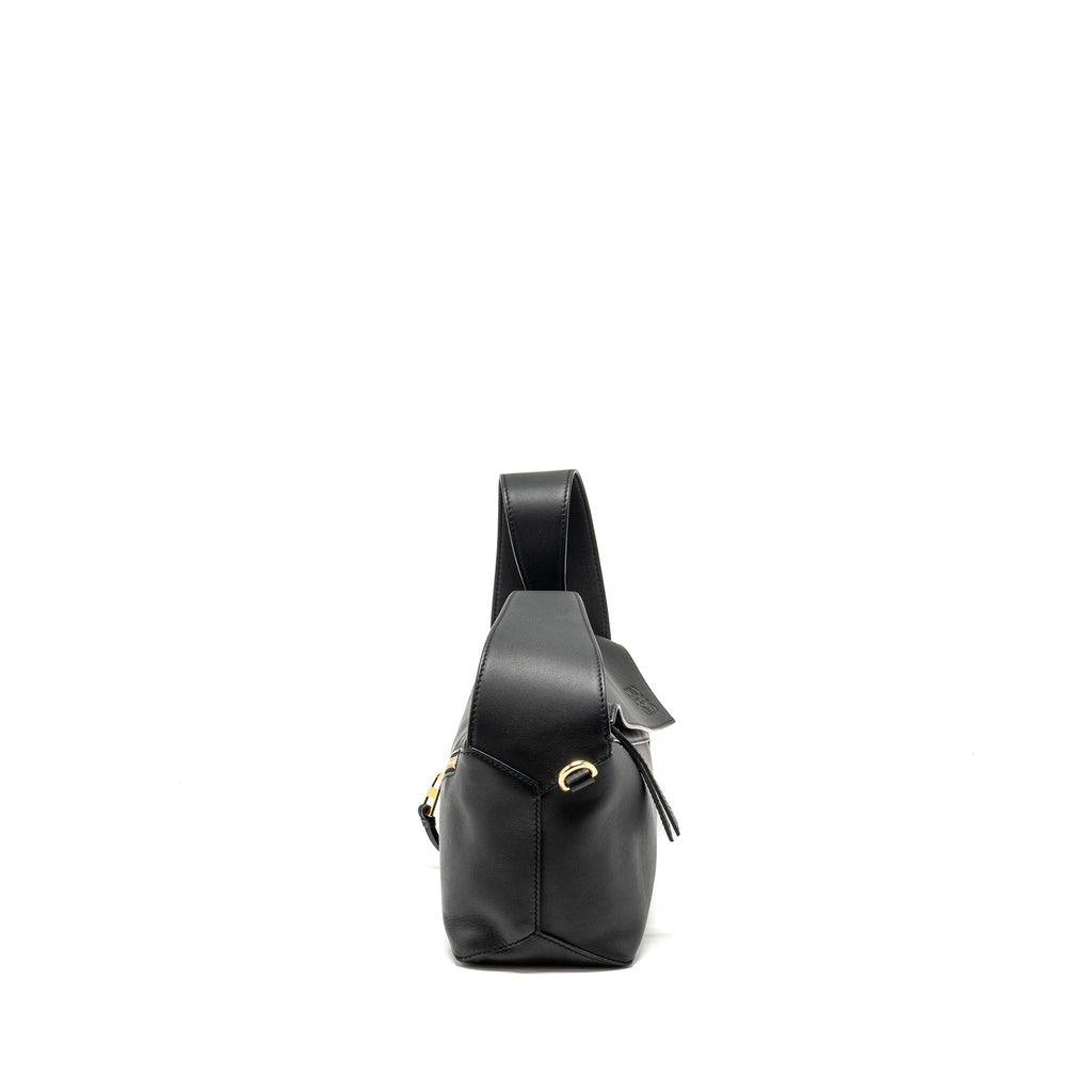 LOEWE PUZZLE HOBO BAG CALFSKIN BLACK GHW