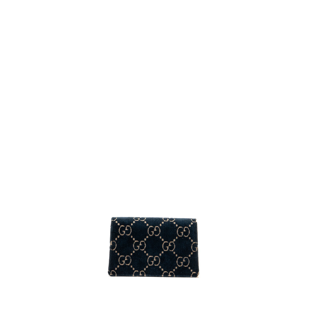 GUCCI DIONYSUS SUPER MINI BAG VELVET DARK BLUE SHW