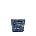CHANEL MINI 22 DENIM LIGHT BLUE SHW (MICROCHIP)