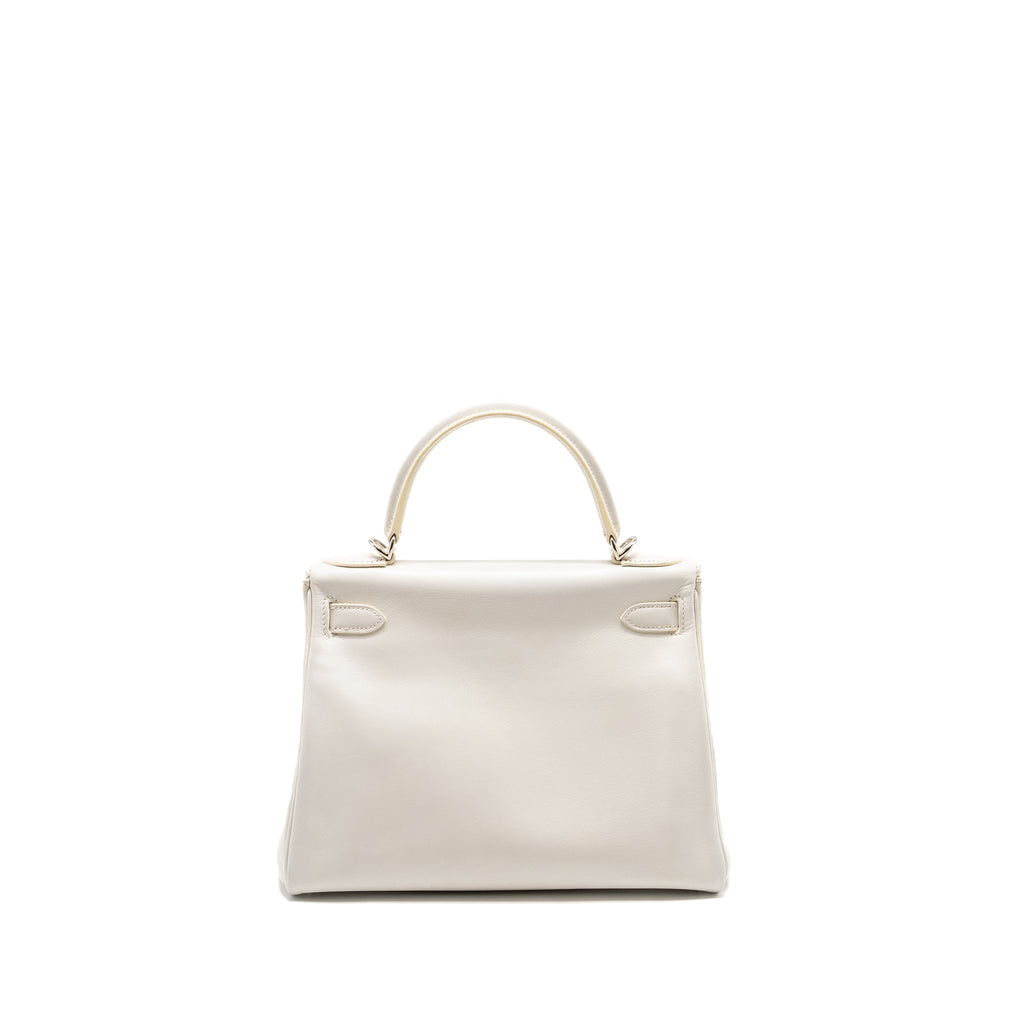 HERMES KELLY 28 EVERCOLOR BLANC SHW