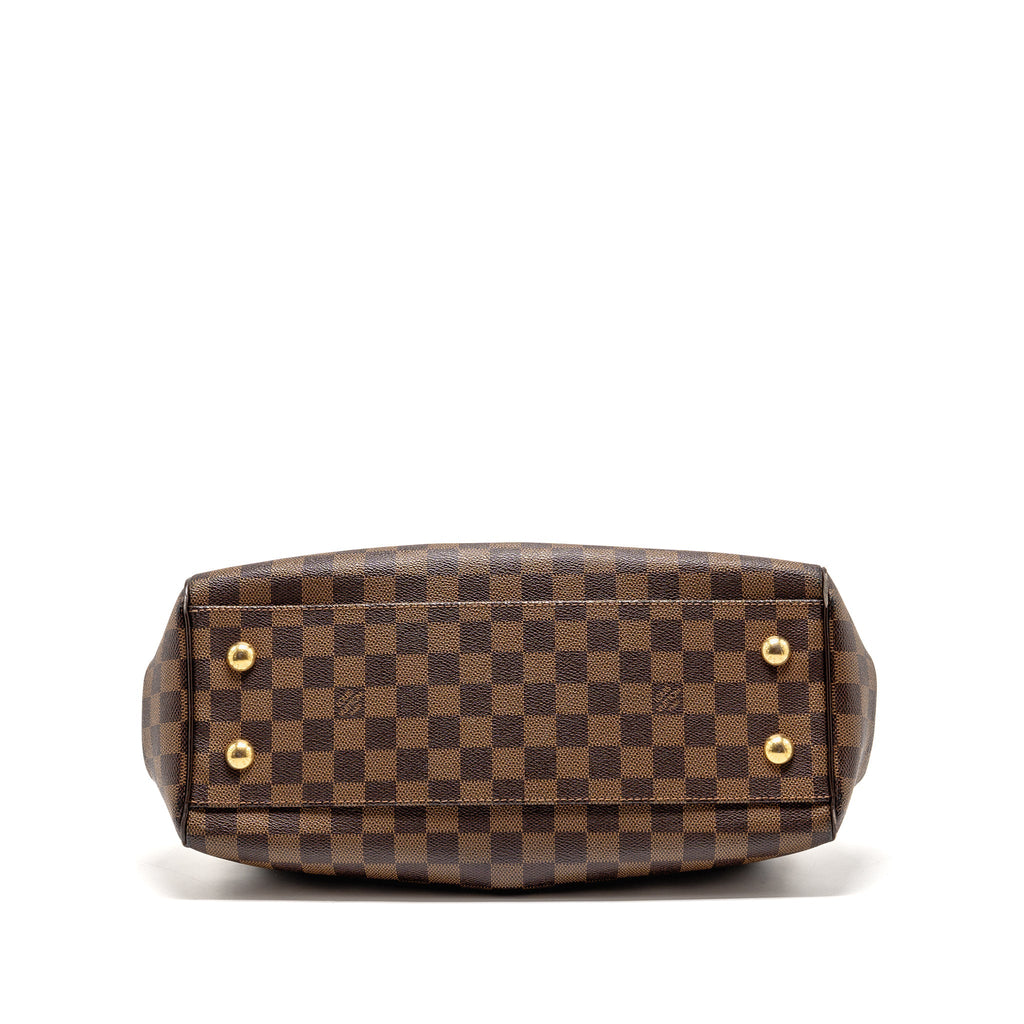 LOUIS VUITTON TREVI PM TOTE BAG DAMIER EBENE CANVAS GHW