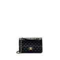 CHANEL SMALL CLASSIC DOUBLE FLAP BAG LAMBSKIN BLACK GHW
