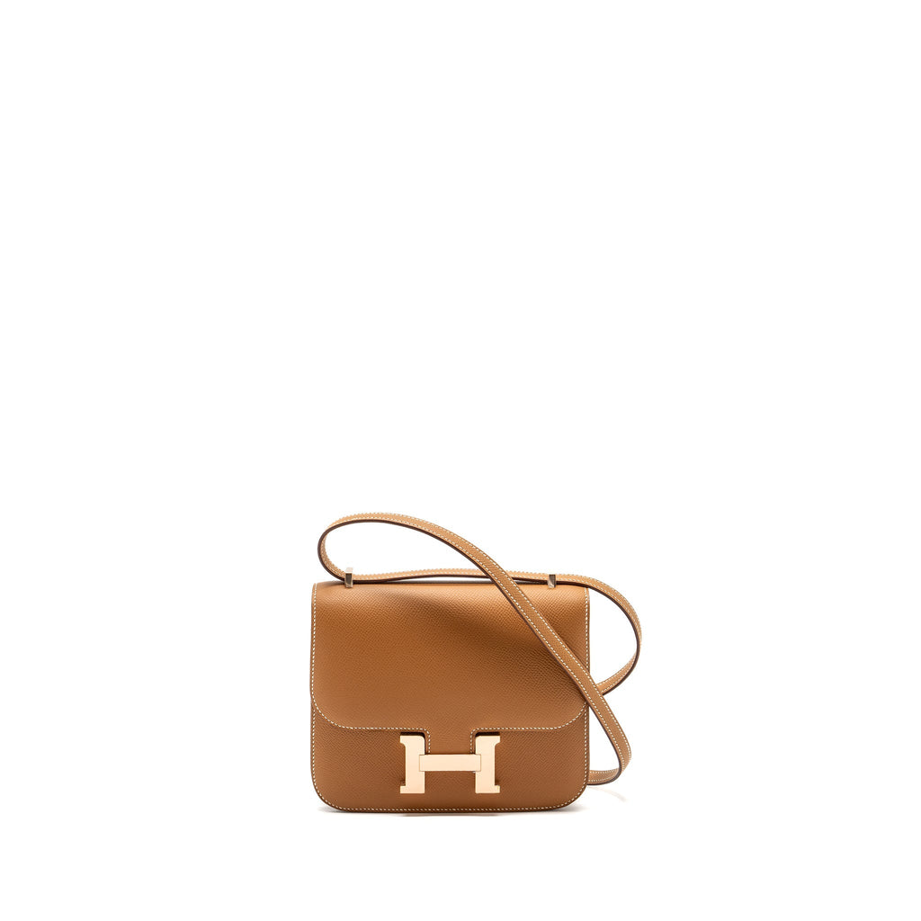 HERMES MINI CONSTANCE EPSOM GOLD RGHW