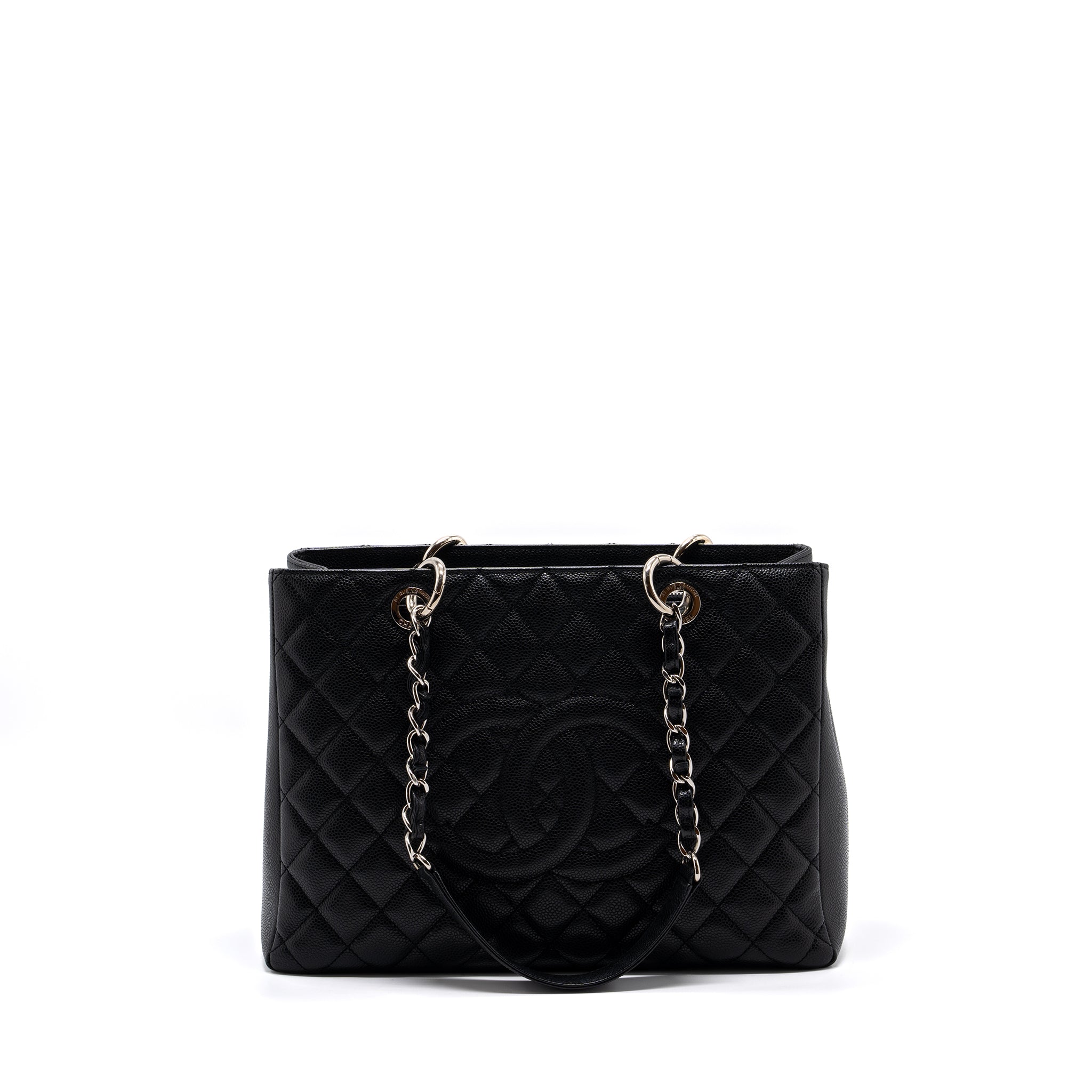 CHANEL GRAND SHOPPING TOTE BAG CAVIAR BLACK SHW