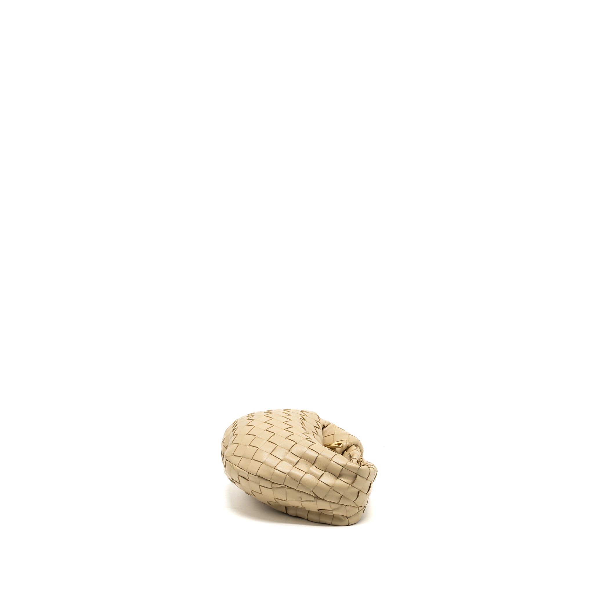 BOTTEGA VENETA MINI JODIE LAMBSKIN BEIGE GHW