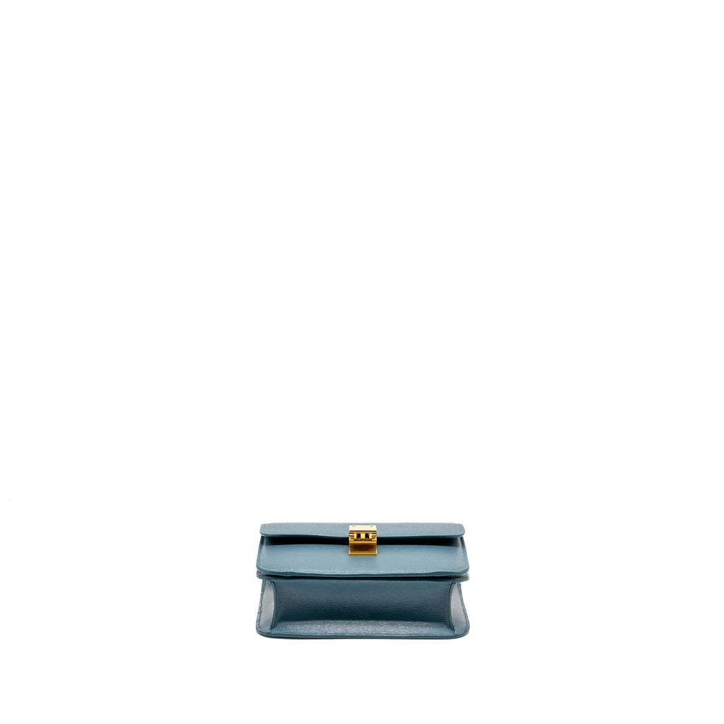 CELINE TEEN CLASSIC BOX BAG CALFSKIN GREEN SMOKE GHW