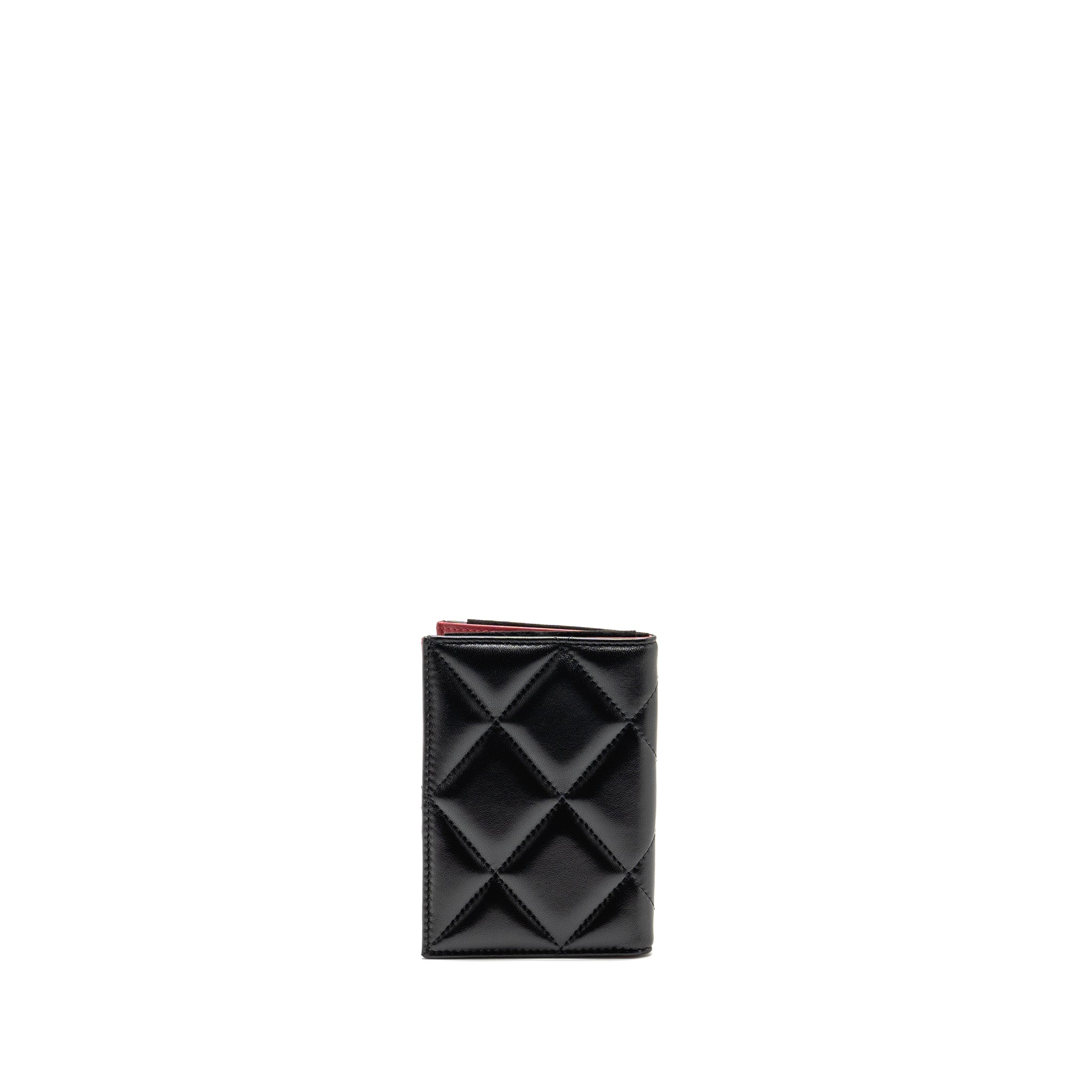 CHANEL 19 PASSPORT HOLDER LAMBSKIN BLACK GHW(MICROCHIP)
