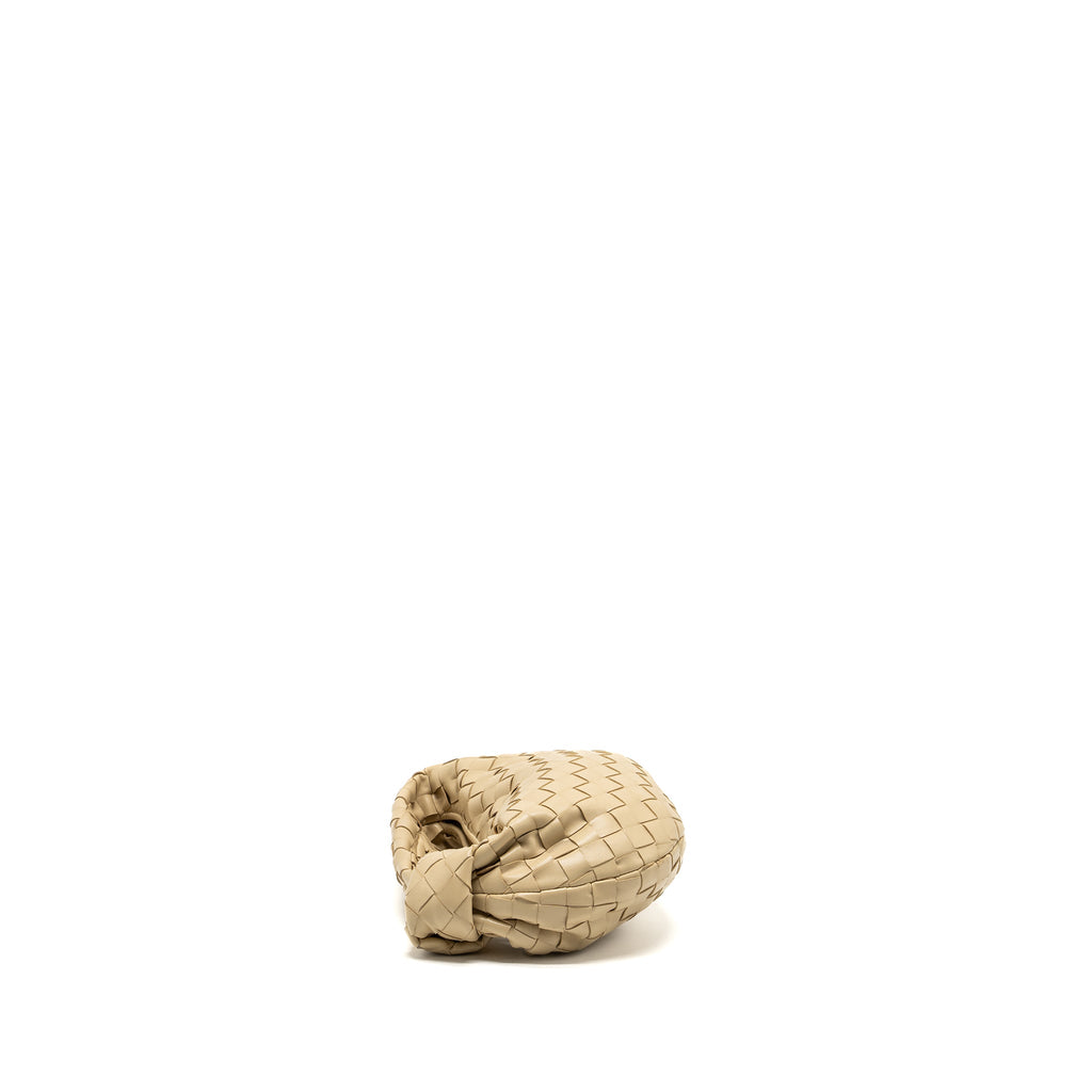 BOTTEGA VENETA MINI JODIE LAMBSKIN BEIGE GHW