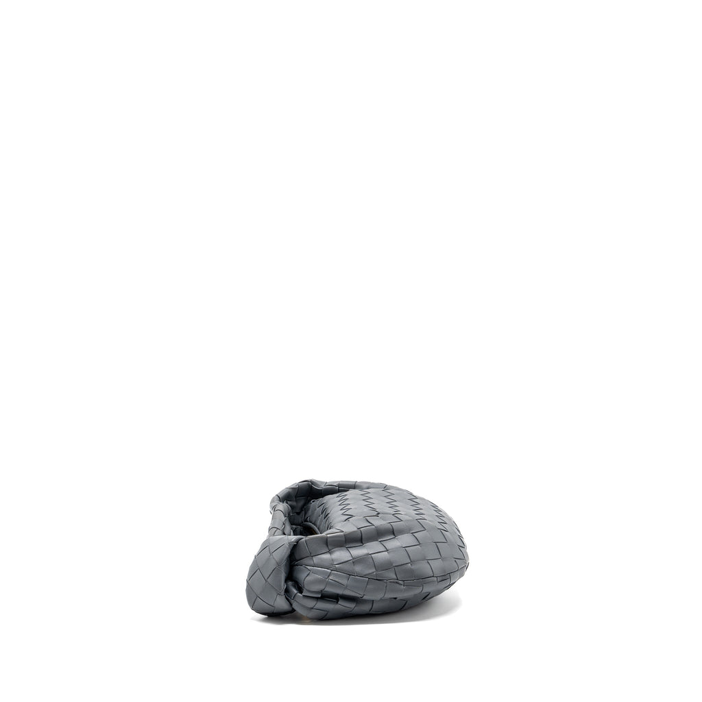 BOTTEGA VENETA MINI JODIE LAMBSKIN STORM GHW