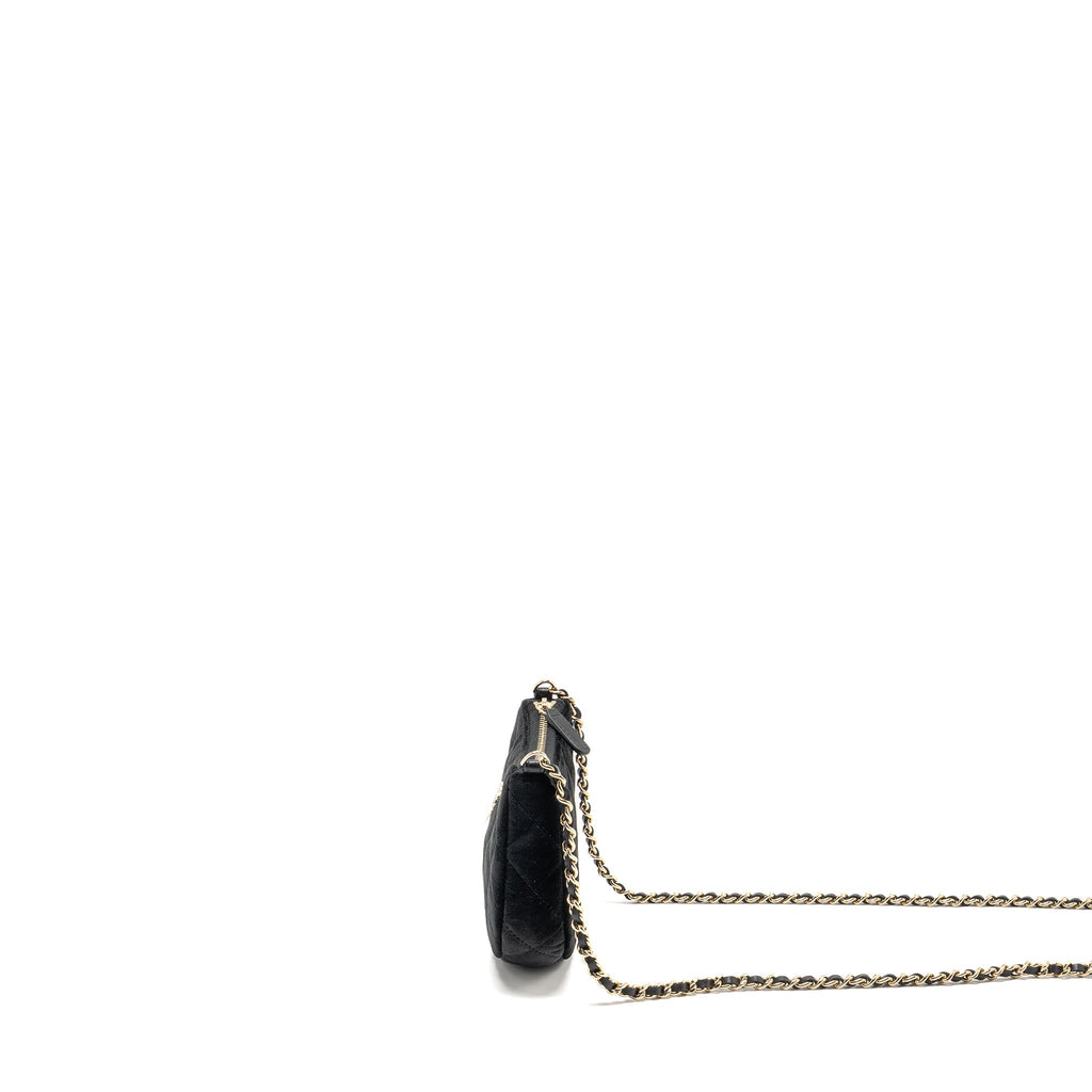 CHANEL QUILTED CRYSTAL MINI HOBO CROSSBODY BAG VELVET BLACK LGHW (MICROCHIP)
