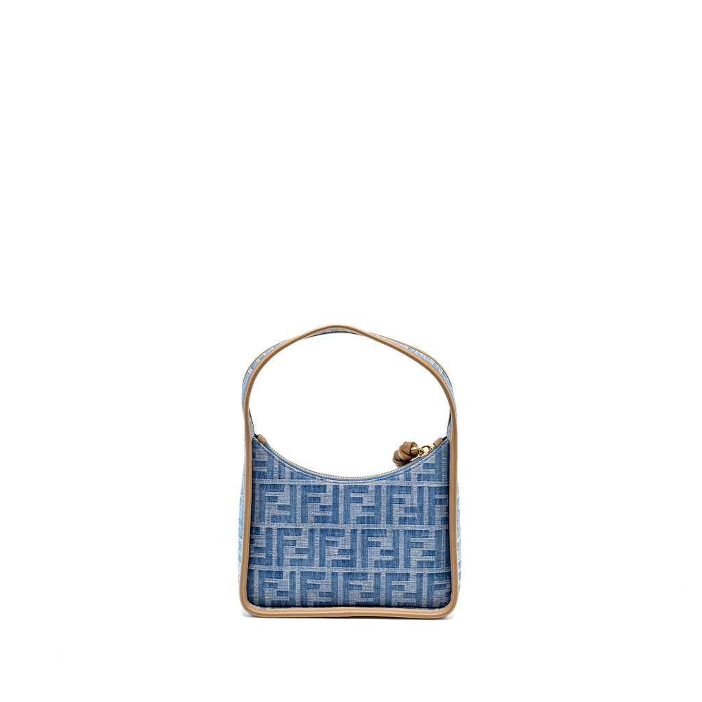 FENDI MINI FENDESSENCE BAG DENIM BLUE GHW
