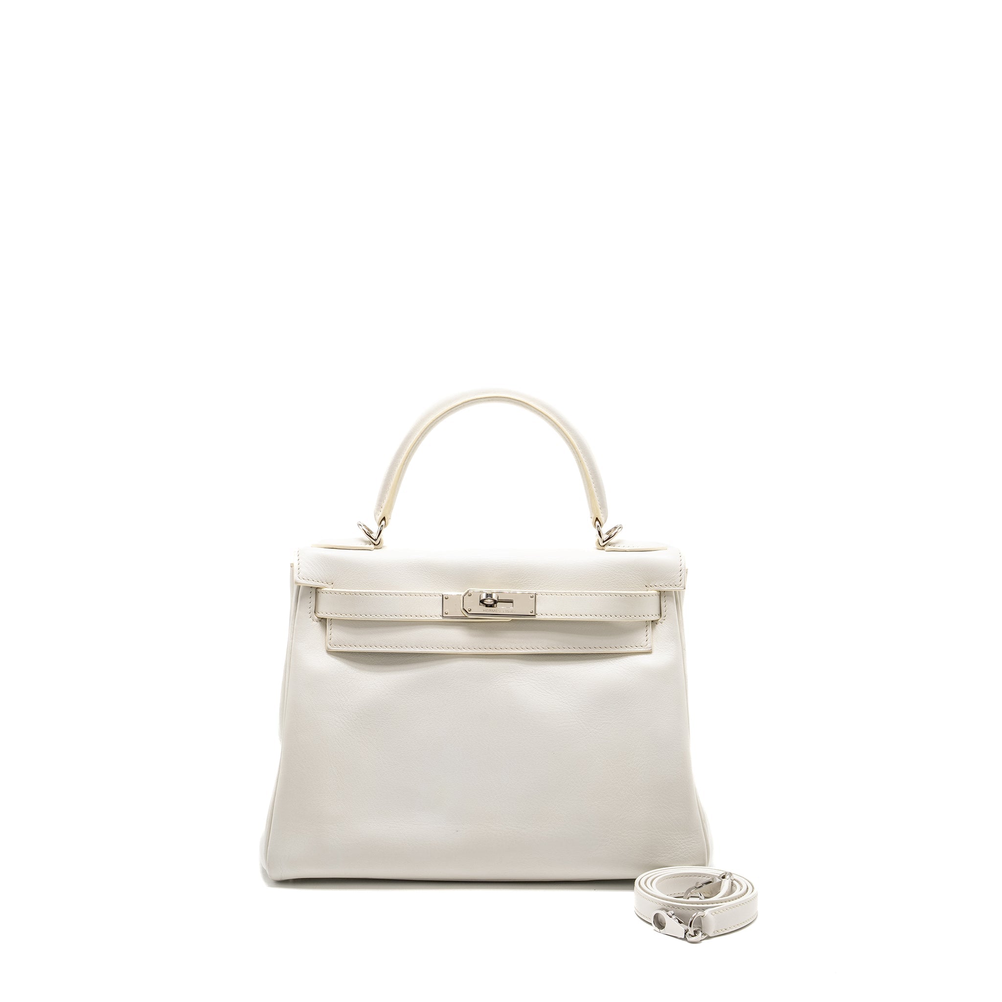 HERMES KELLY 28 EVERCOLOR BLANC SHW
