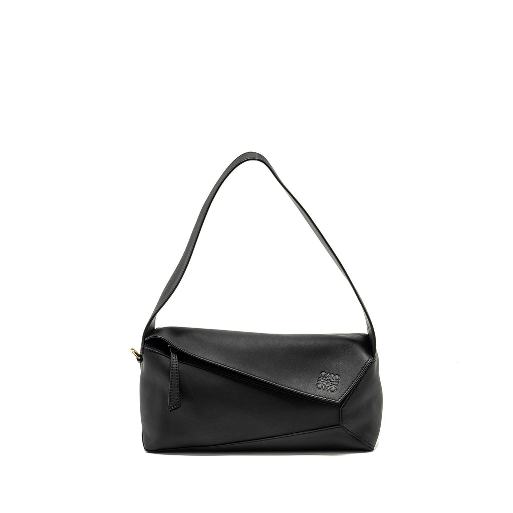 LOEWE PUZZLE HOBO BAG CALFSKIN BLACK GHW