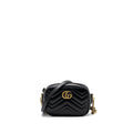 GUCCI GG MARMONT CAMERA BAG LEATHER BLACK GHW