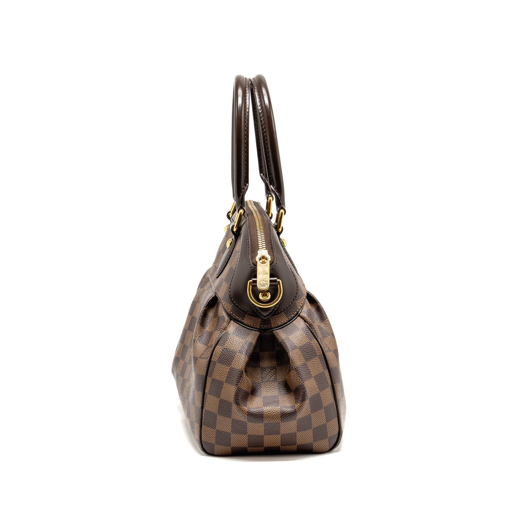 LOUIS VUITTON TREVI PM TOTE BAG DAMIER EBENE CANVAS GHW