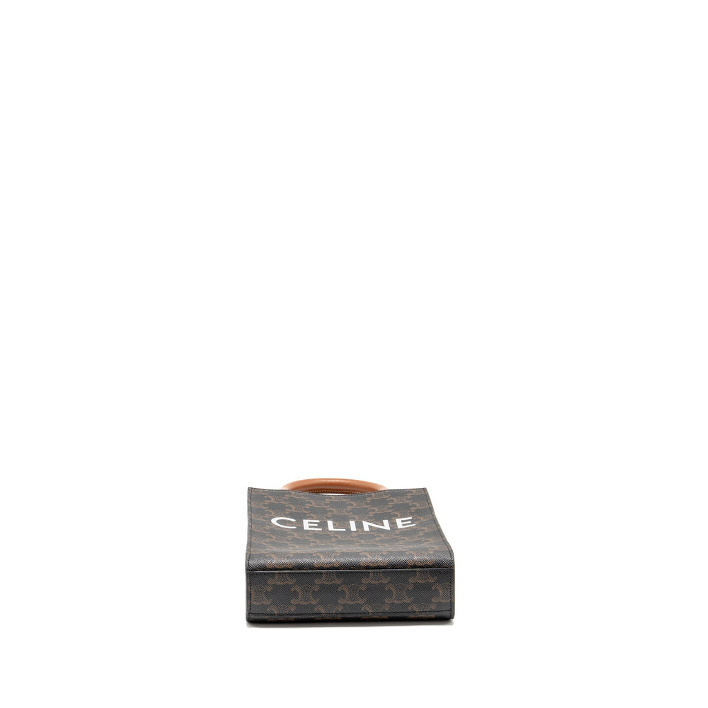 CELINE MINI VERTICAL CABAS TRIOMPHE CANVAS GHW