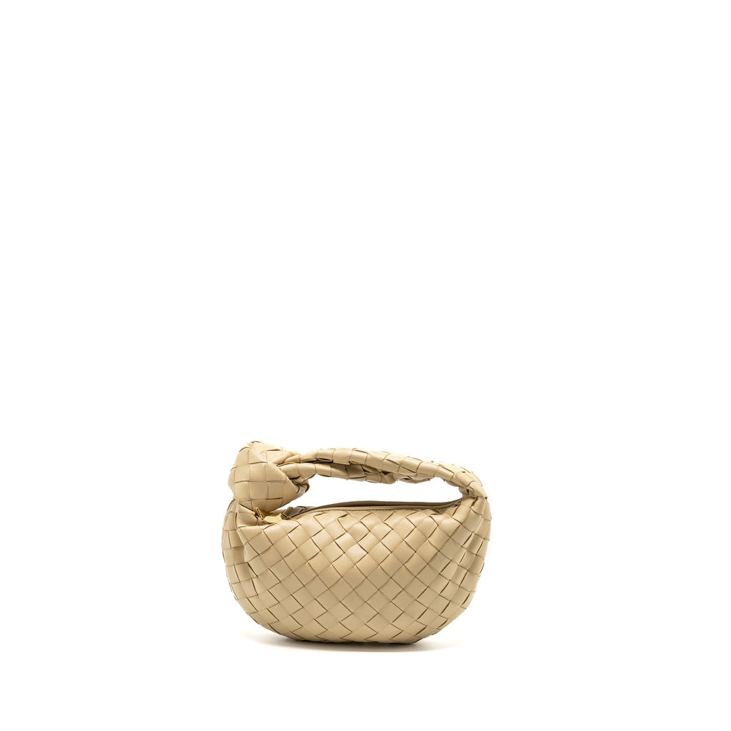BOTTEGA VENETA MINI JODIE LAMBSKIN BEIGE GHW