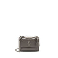 SAINT LAURENT / YSL MEDIUM SUNSET BAG CALFSKIN GREY SHW